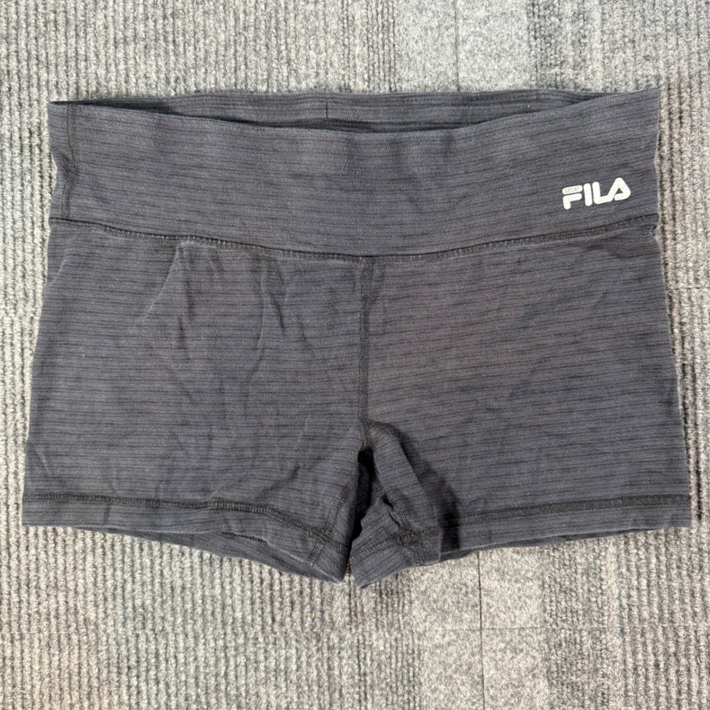 Fila Sport Womens Running Shorts Gray Heathered Athletic Booty Shorts XL